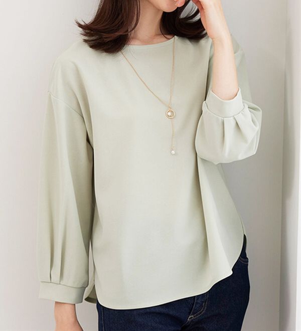 BELLUNA（ベルーナ）の「【2点セット】ジョーゼット素材ネックレス付ブラウス（ブラウス）」｜詳細画像