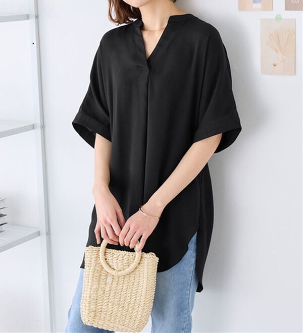 Viola e Viola（ヴィオラ エ ヴィオラ）の「【接触冷感】ひんやり！さらさらＥＡＳＹタックスキッパーチュニック（チュニック）」｜詳細画像