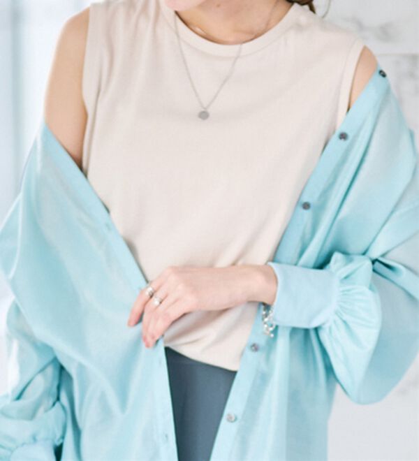 RANAN（ラナン）の「ひんやり！＜BC＞綿100％タンクトップ【選べる着丈】（カットソー）」｜詳細画像