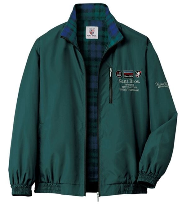 「ブランドデザイン裏フリースブルゾン（メンズブルゾン）」｜ダークグリーン