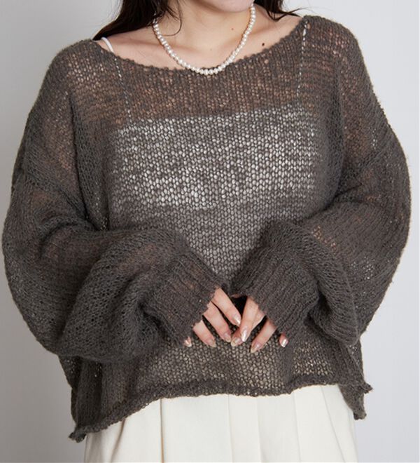 モヘアライクローゲージニット - ベルーナ【公式】