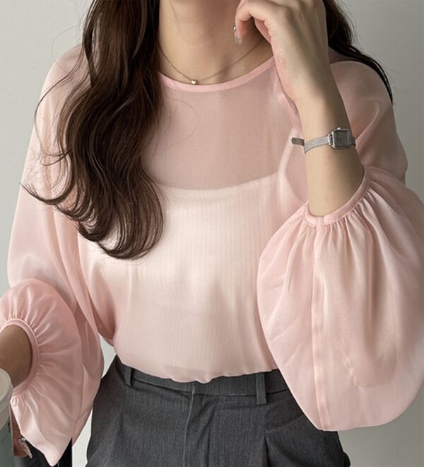 GeeRA（ジーラ）の「バックリボンシアーブラウス（ブラウス）」｜詳細画像