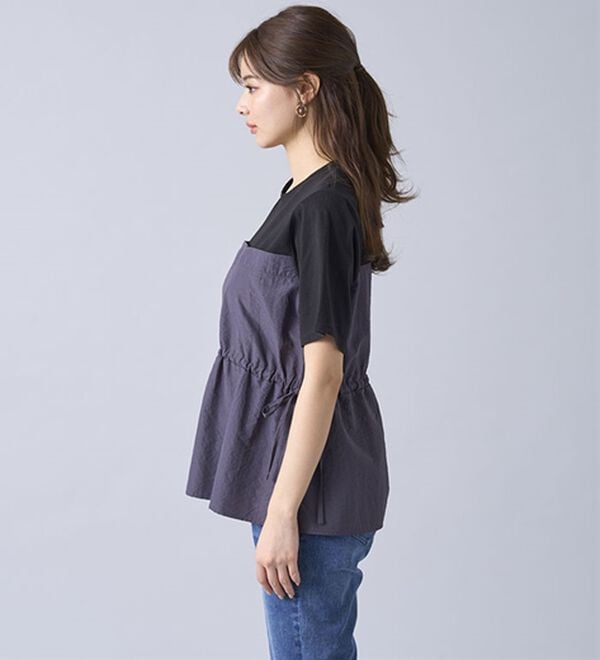 BELLUNA（ベルーナ）の「ヒンヤリ！ビスチェ重ね着風Ｔシャツ（カットソー）」｜詳細画像
