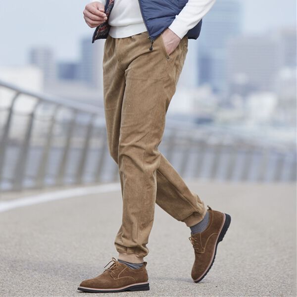 「【２本組】＜コムルヴァン・オム＞コーデュロイすっきりイージーパンツ（メンズフルレングスパンツ）」｜詳細画像