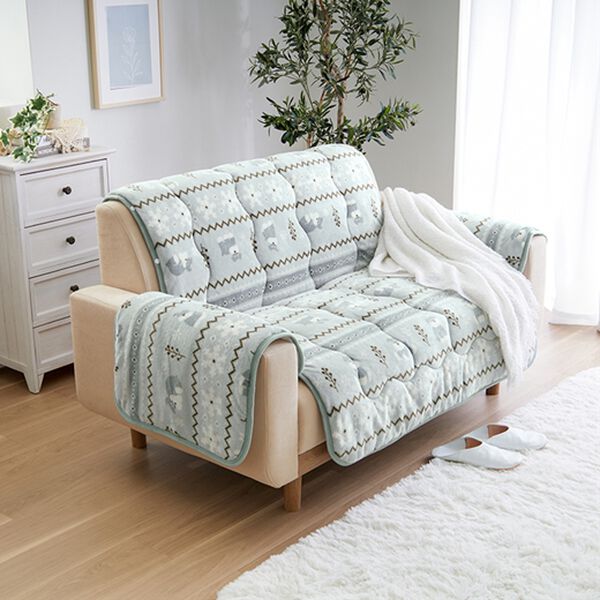 iellio（イエリオ）の「北欧調ボリュームフランネルソファカバー＜抗菌防臭・吸湿発熱・蓄熱・北欧柄・ソファーカバー・センターカバー（ソファーカバー）」｜詳細画像