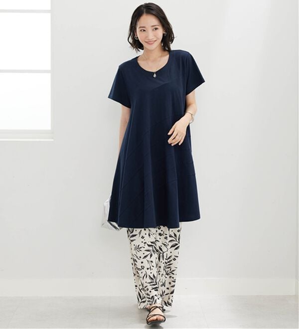 BELLUNA（ベルーナ）の「切替デザインチュニックワンピース（チュニック）」｜詳細画像