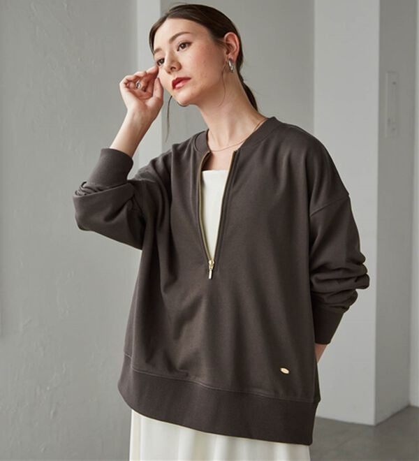 RANAN（ラナン）の「フロントハーフジップスウェット（トレーナー・スウェット）」｜詳細画像