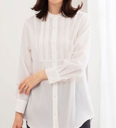 BELLUNA（ベルーナ）の「パール使いピンタックデザインチュニック（チュニック）」