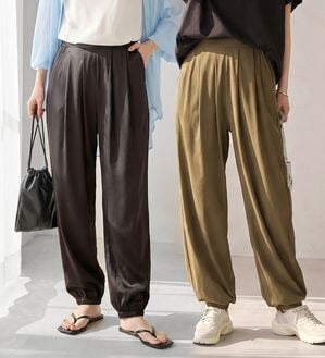 Viola e Viola（ヴィオラ エ ヴィオラ）の「さらテロイージージョガーパンツ（フルレングスパンツ）」｜詳細画像