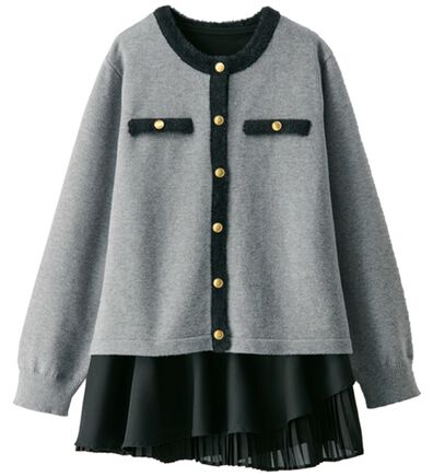 BELLUNA（ベルーナ）の「配色カーデチュニックアンサンブル（アンサンブル）」