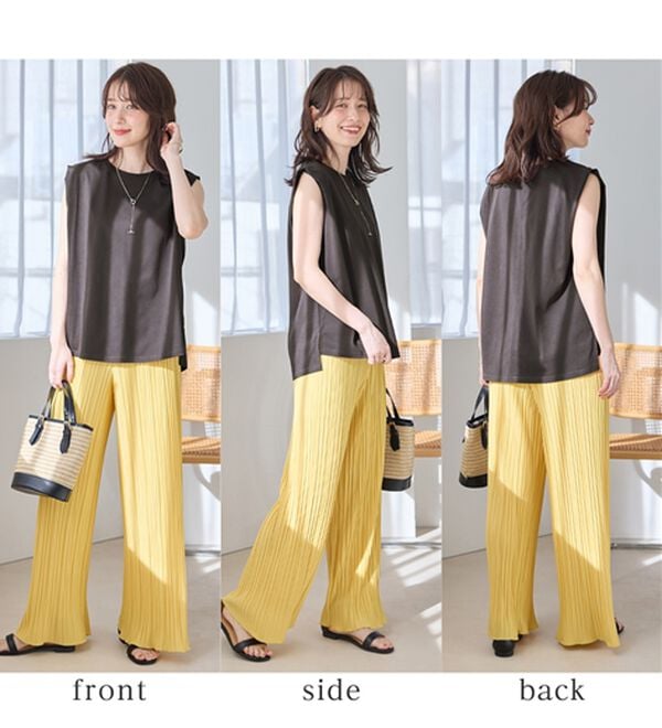 Viola e Viola（ヴィオラ エ ヴィオラ）の「【接触冷感】脇を見せたくない人のためのタンクトップ（タンクトップ・キャミソール）」｜詳細画像