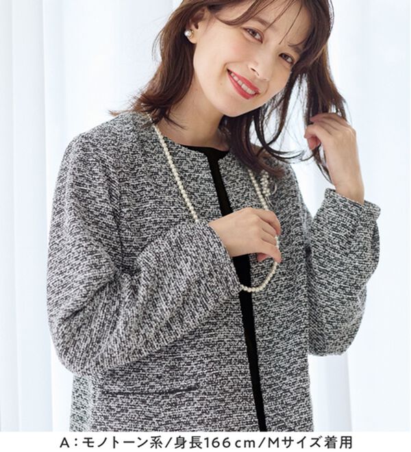 Viola e Viola（ヴィオラ エ ヴィオラ）の「【２点セット】選べる！華やかワンピースアンサンブルスーツ（ワンピースセットスーツ）」｜詳細画像