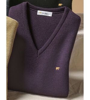 「＜ゴールデンベア＞国産上質ニットベスト（メンズベスト）」｜パープル