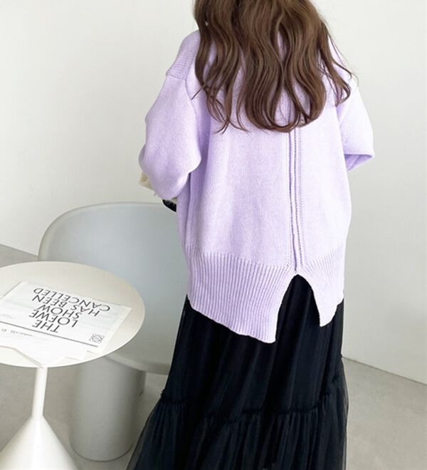 GeeRA（ジーラ）の「バックスリットニットトップス（ニット・セーター）」｜詳細画像