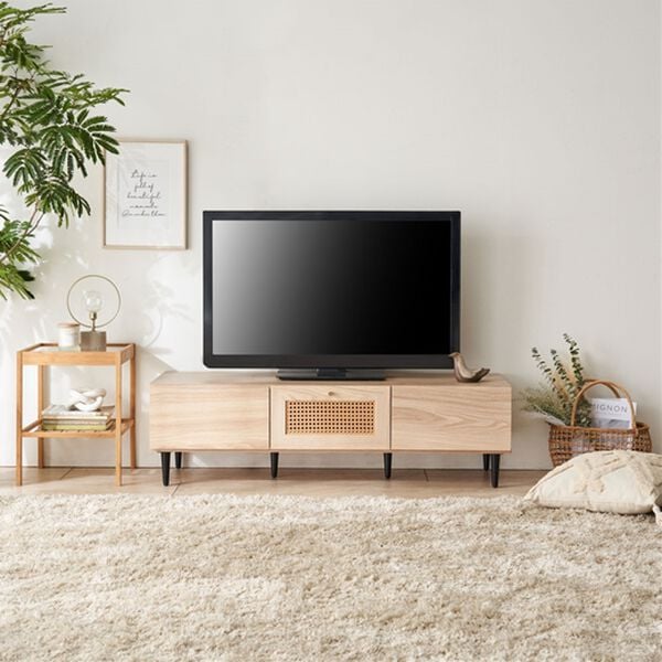 iellio（イエリオ）の「ラタン調テレビ台＜テレビ台・ローボード・テレビボード・90cm・120cm・150cm・収納棚・テレビラック・ＴＶ台・パソコン台＞（リビング収納）」｜詳細画像