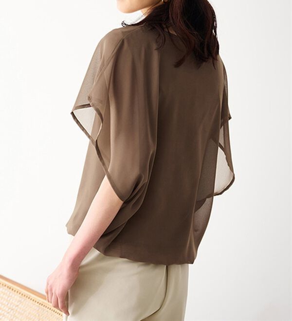 RANAN（ラナン）の「シフォン使いふんわり袖プルオーバー（カットソー）」｜詳細画像