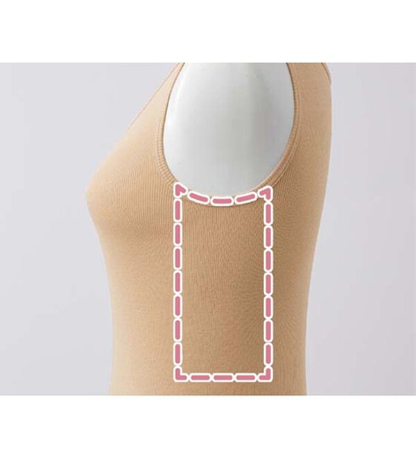 LAVIENNE（ラヴィエンヌ）の「綿１００％オーガニックコットンリブタンクトップ（肌着・インナーウェア）」｜詳細画像