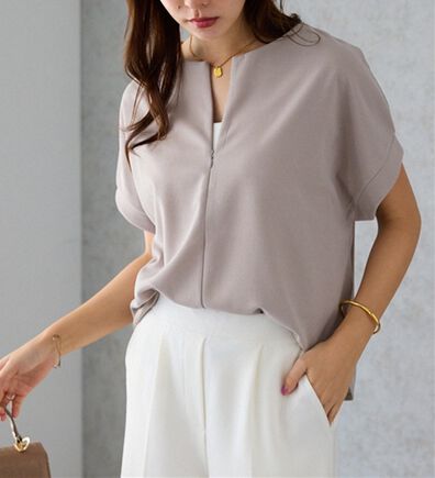 alotta（アロッタ）の「ジップ使いドルマンブラウス（ブラウス）」