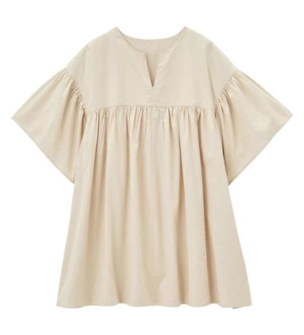 GeeRA（ジーラ）の「フレアー袖キーネックブラウス（ブラウス）」｜詳細画像