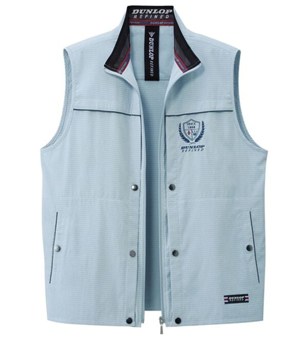 「＜ダンロップ・リファインド＞５０代からの手ぶらでお出かけベスト（メンズベスト）」｜サックス