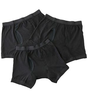 「【３枚組】ＮＥＷシャカシャカしな～い失禁ボクサー（メンズ尿漏れパンツ）」｜ネイビー