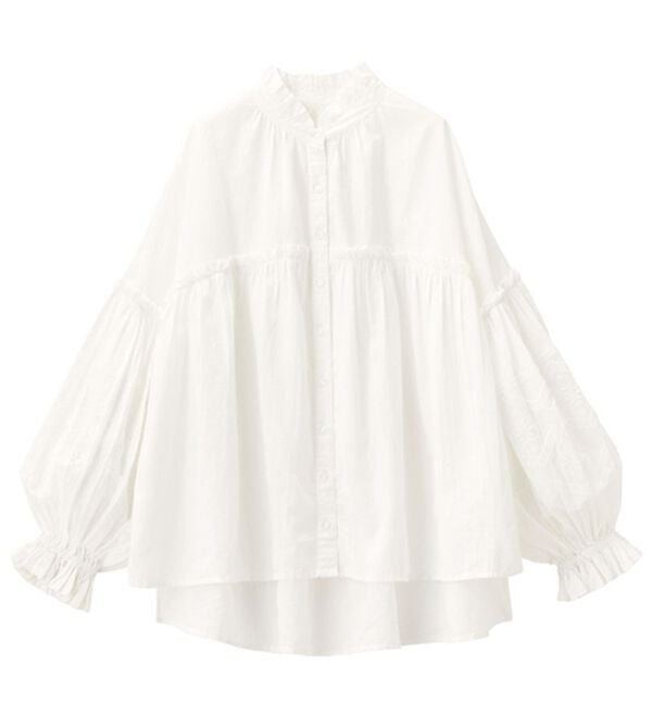 RANAN（ラナン）の「綿100％袖ボリューム刺しゅうブラウス（ブラウス）」｜詳細画像