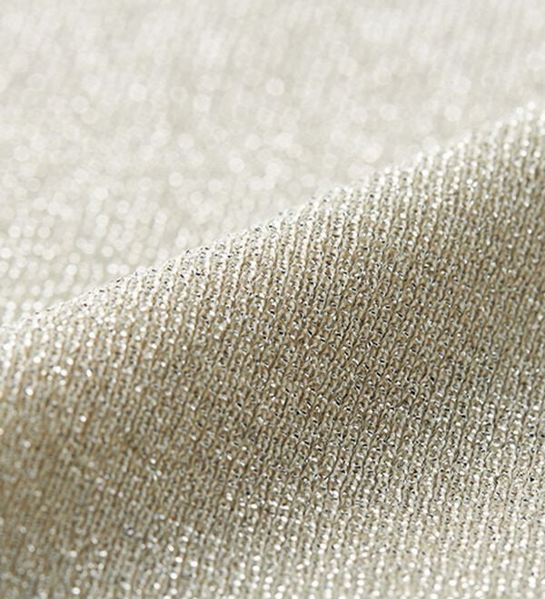 RANAN（ラナン）の「ひんやり！ラメカットソー　Ｔシャツ（Tシャツ）」｜ベージュ／シルバー