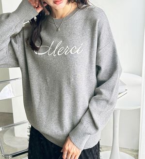 GeeRA（ジーラ）の「チェーン刺しゅうニットプルオーバー（ニット・セーター）」｜詳細画像