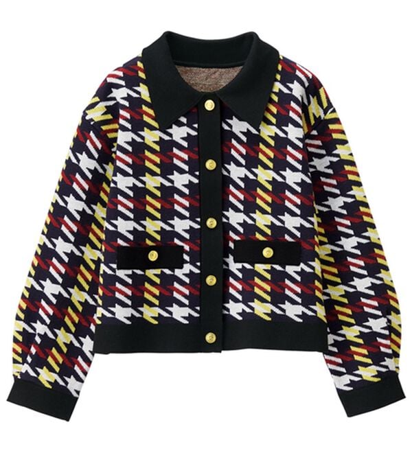 RANAN（ラナン）の「ポロ衿ニットカーディガン（ニットカーディガン）」｜詳細画像