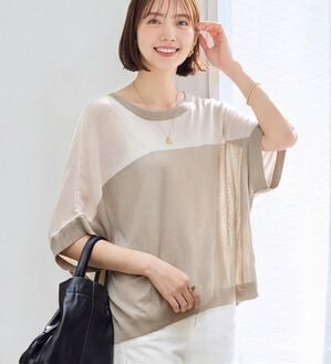 Viola e Viola（ヴィオラ エ ヴィオラ）の「カットソーより涼やか！シアードルマンニット（ニット・セーター）」｜詳細画像