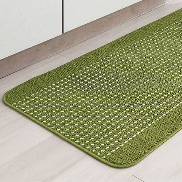 「日本製洗いやすいキッチンマット優踏生（キッチンマット）」｜グリーン