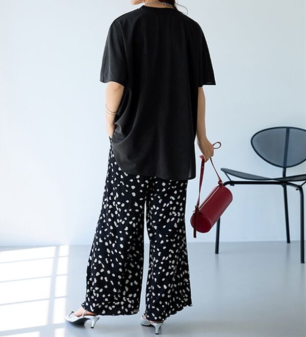 BELLUNA（ベルーナ）の「【接触冷感】Ｔシャツ感覚なのにきちんとブラウス見え！半袖プルオーバー（カットソー）」｜詳細画像