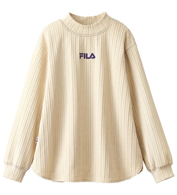 BELLUNA（ベルーナ）の「＜ＦＩＬＡ＞ケーブル柄ジャカード素材配色使いプルオーバー（カットソー）」｜詳細画像