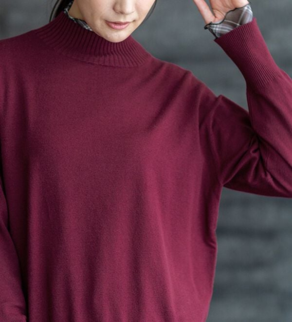 BELLUNA（ベルーナ）の「【新色追加】もちもち素材ハイネックニットプルオーバー（ニット・セーター）」｜詳細画像