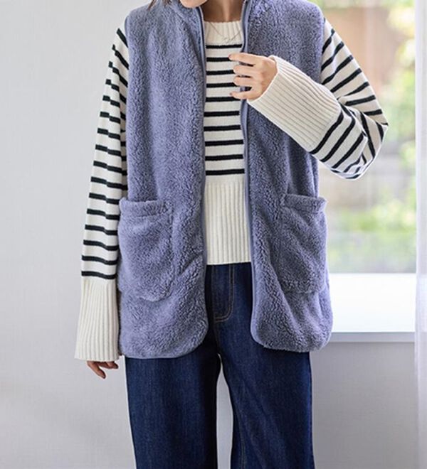 LAVIENNE（ラヴィエンヌ）の「ふわふわ暖かフリースベスト（ベスト）」｜詳細画像