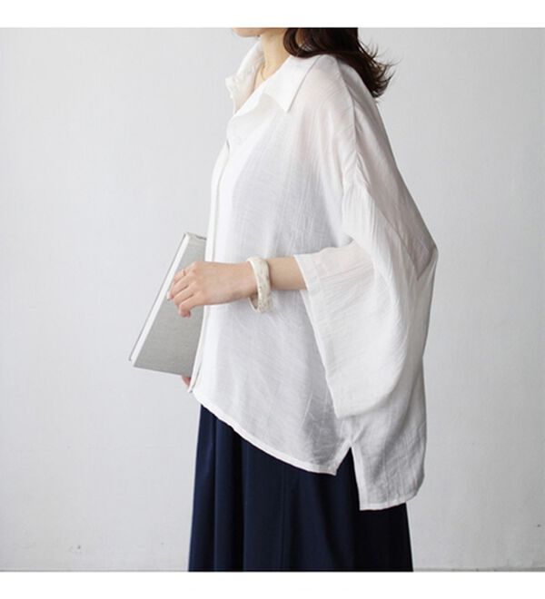 GeeRA（ジーラ）の「ワッシャーポプリンブラウス（ブラウス）」｜詳細画像