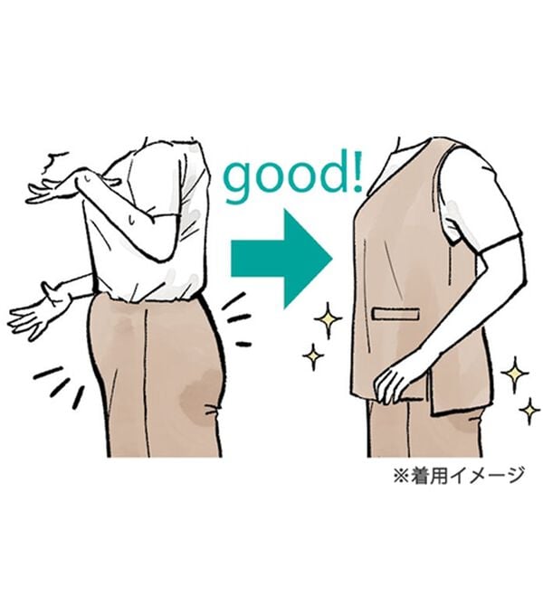 BELLUNA（ベルーナ）の「機能付ジョーゼット素材ベストセットアップ（セットアップ）」｜詳細画像