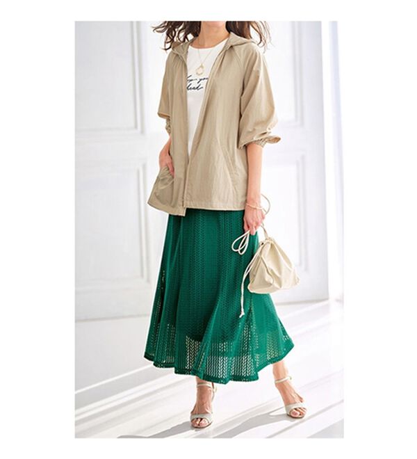 BELLUNA（ベルーナ）の「レース使いフレアーデザインスカート（ロングスカート）」｜詳細画像