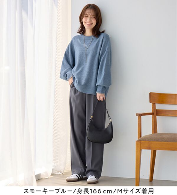 Viola e Viola（ヴィオラ エ ヴィオラ）の「洗えるもちもち　ゆるニットプルオーバー（ニット・セーター）」｜詳細画像