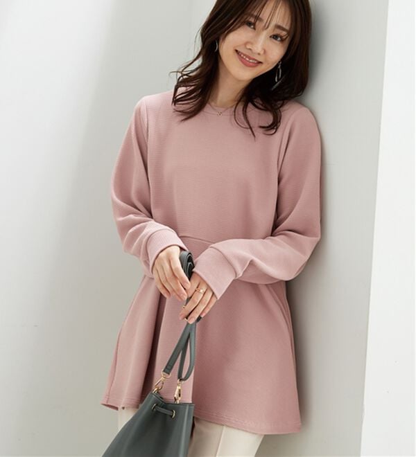 BELLUNA（ベルーナ）の「裏起毛ふくれジャカードペプラムチュニック（チュニック）」｜詳細画像