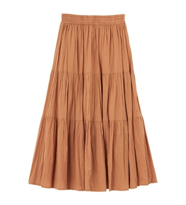 GeeRA（ジーラ）の「コットンボイルワッシャーティアードスカート（ロングスカート）」｜詳細画像