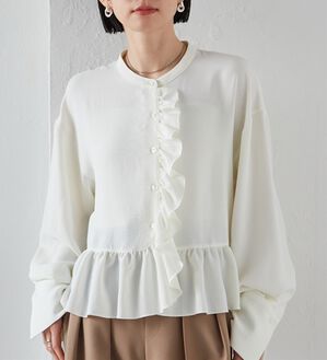 RANAN（ラナン）の「ラウンドフリルブラウス（シャツ）」｜詳細画像