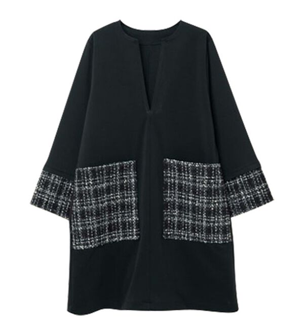 RANAN（ラナン）の「ツイードコンビミニワンピ（チュニック）」｜詳細画像