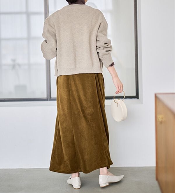 RANAN（ラナン）の「畦ニットカーデ&times;ベロアキャミワンピ（ロングワンピース）」｜詳細画像