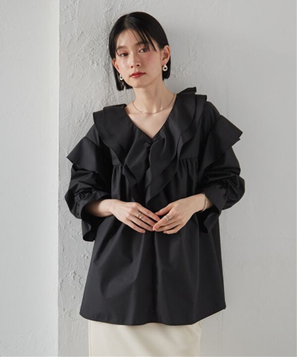 RANAN（ラナン）の「ビッグカラーフリルブラウス（ブラウス）」｜詳細画像