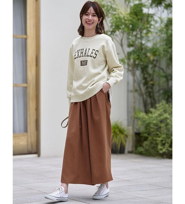 BELLUNA（ベルーナ）の「【毛玉になりにくい】あったかキレイ！大人のプリントトレーナー（トレーナー・スウェット）」｜詳細画像