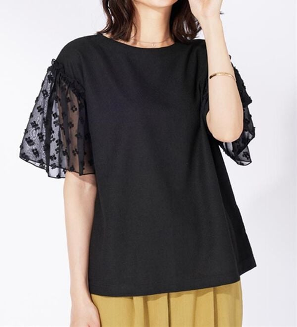 BELLUNA（ベルーナ）の「袖シアードット切替プルオーバー（カットソー）」｜詳細画像