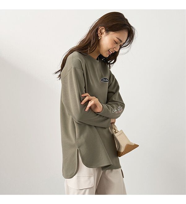 BELLUNA（ベルーナ）の「＜ＥＬＬＥ　Ａｃｔｉｖｅ＞バックリボンロゴチュニック（チュニック）」｜詳細画像