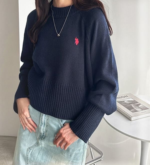 GeeRA（ジーラ）の「【ＵＳ．ＰＯＬＯ　ＡＳＳＮ】ショート丈ニット（ニット・セーター）」｜詳細画像
