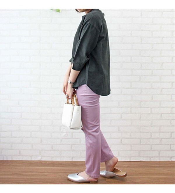 BELLUNA（ベルーナ）の「綿麻素材刺しゅうデザインブラウス（ブラウス）」｜詳細画像